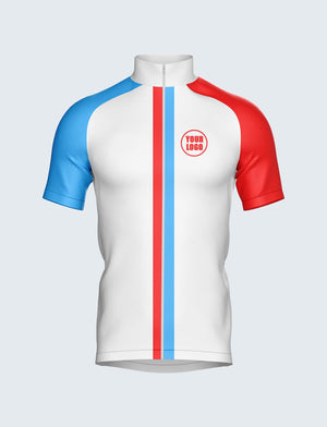 Custom Men's Quarter-Zip Cycling Jersey White - 1937WH_CYT