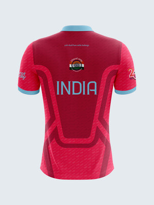 Bharat Army 25th Anniversary Retro Polo Jersey - Pink
