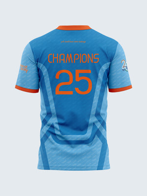 Bharat Army 25th Anniversary Retro Champions Jersey 2025 - Blue