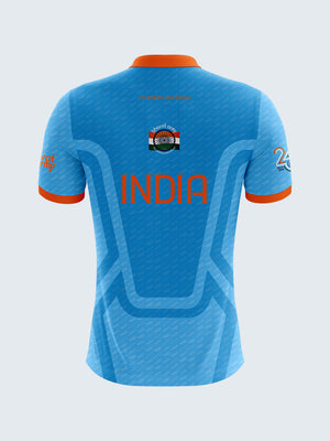 Bharat Army 25th Anniversary Retro Polo Jersey - Blue