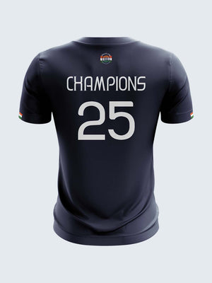 Bharat Army Champions 25 Cotton T Shirt (Navy Blue)