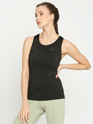 Women's Sports Racerback Vest - Black