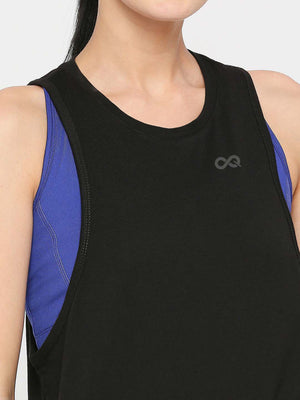 Women's Sports Muscle Tank Vest - Black