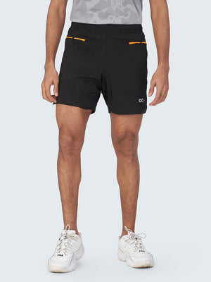 Men's Active Sports Shorts: Black - Front