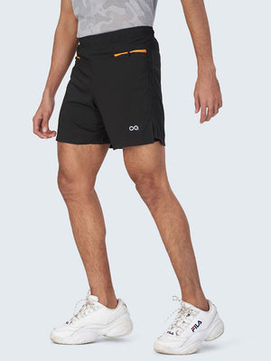 Men's Active Sports Shorts: Black - Side