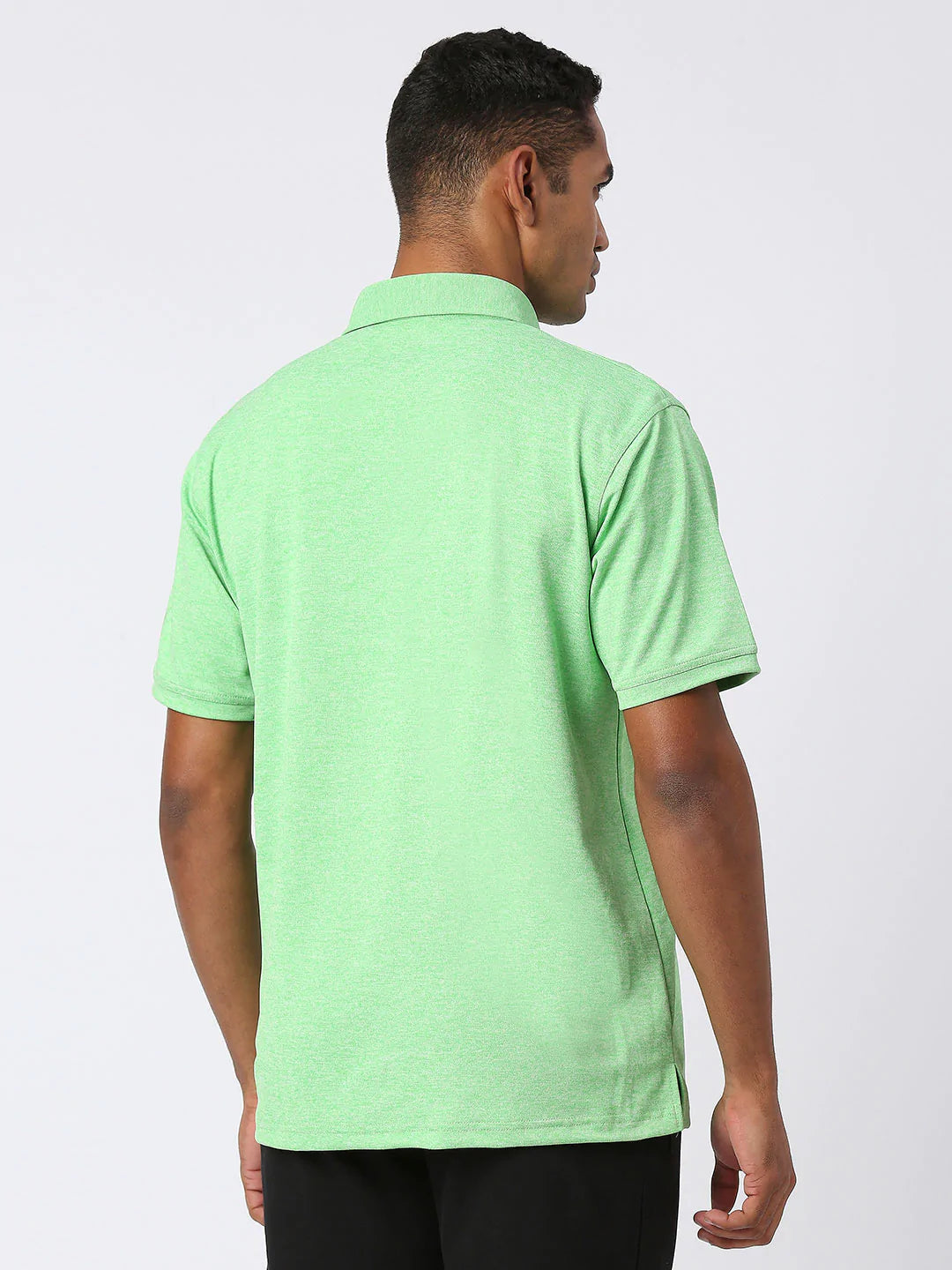 Men's Sports Polo Shirt - Mint Green - Front