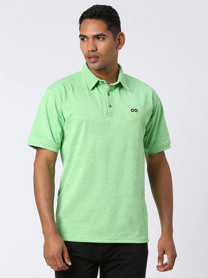 Men's Sports Polo Shirt - Mint Green - Front