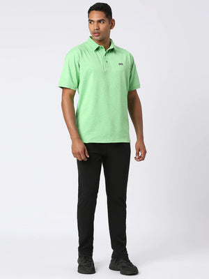 Men's Sports Polo Shirt - Mint Green - Lifestyle