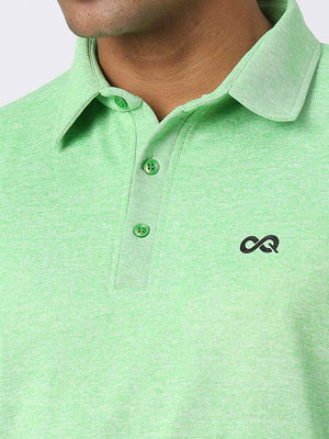 Men's Sports Polo Shirt - Mint Green - Zoom