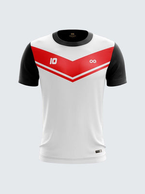 Men Red Printed Cricket Jersey Sportsqvest