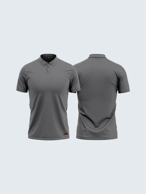 Regular Stone Grey Polo 2-Button - CS9015 - Sportsqvest