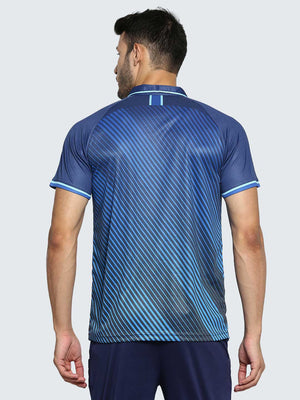 Men's Cricket ODI Zipper Polo T-Shirt - Back