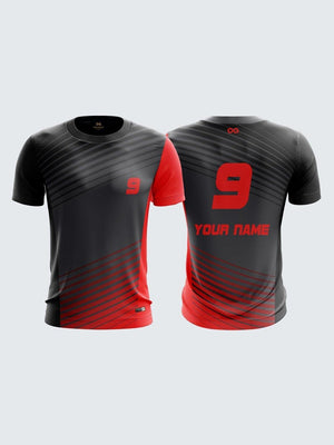 Men Black Printed Cricket Jersey Sportsqvest