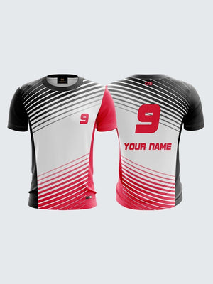 Men White Printed Cricket Jersey Sportsqvest