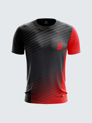 Men Black Printed Cricket Jersey Sportsqvest