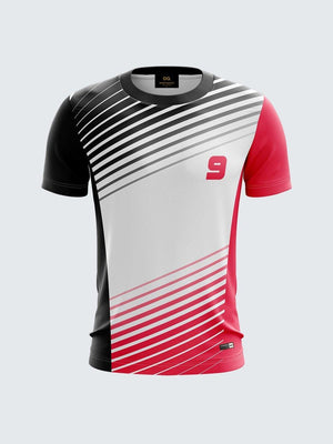 Men White Printed Cricket Jersey Sportsqvest