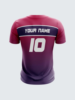 Men Pink Printed Cricket Jersey Sportsqvest