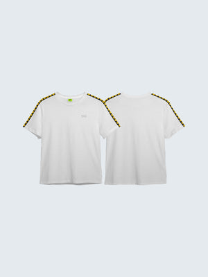 Kid's Active Side Striped Print T-Shirt - White (Both)