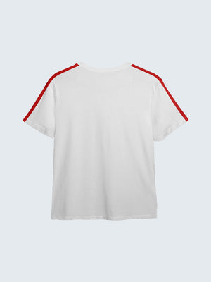 Kid's Active Side Striped T-Shirt - White (Back)