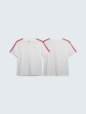 Kid's Active Side Striped T-Shirt - White (Both)