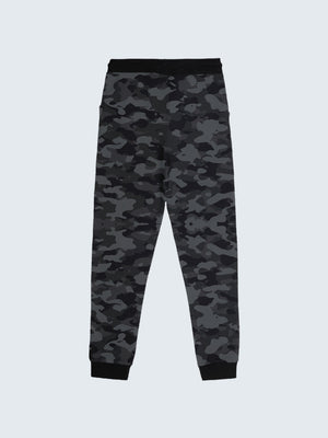 Kid's Active Camouflage Trackpants - Grey (Back)