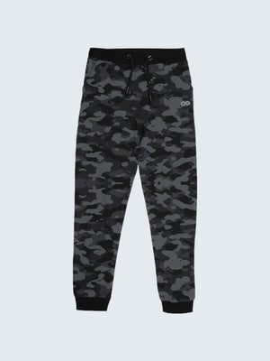 Kid's Active Camouflage Trackpants - Grey (Front)