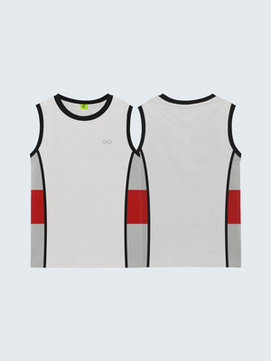 Kid's Active Striped Vest - White (Both)
