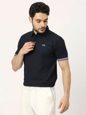 Men's Sports Polo - Navy Blue - 3
