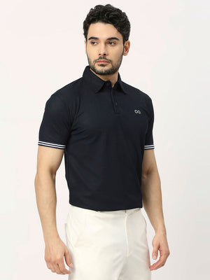 Men's Sports Polo - Navy Blue - 4