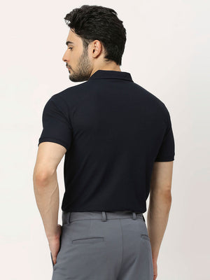 Men's Sports Polo - Navy Blue - 2