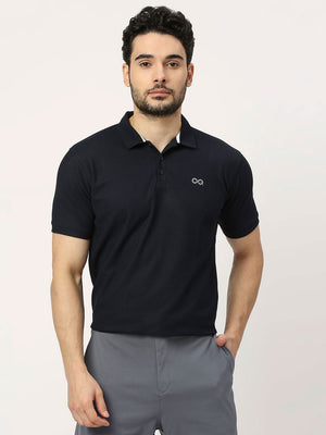 Men's Sports Polo - Navy Blue - 1