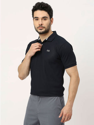 Men's Sports Polo - Navy Blue - 3