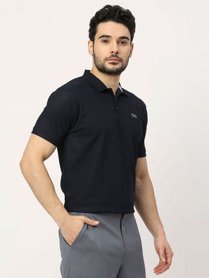 Men's Sports Polo - Navy Blue - 4