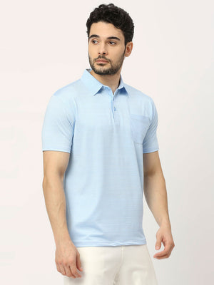 Men's Sports Polo - Sky Blue - 4