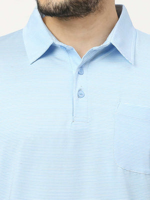 Men's Sports Polo - Sky Blue - 5