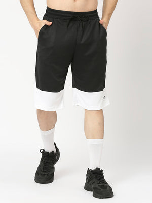 Men's Sports Shorts - Black and White - 1