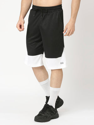 Men's Sports Shorts - Black and White - 3