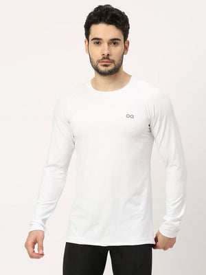 Men's Long Sleeve Sports T-Shirt - White - 1