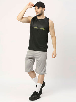 Men's Sports Vest - Black - 6