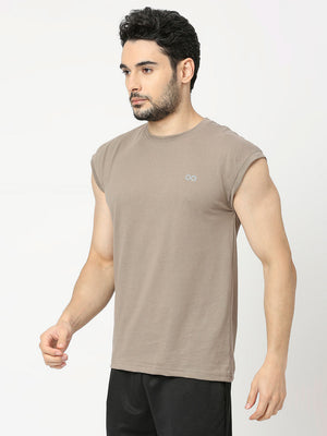 Men's Sports Vest - Mud Brown - 3
