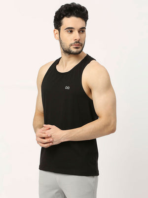 Men's Racerback Sports Vest - Black - 3