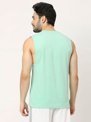 Men's Sports Vest - Mint Green - 2