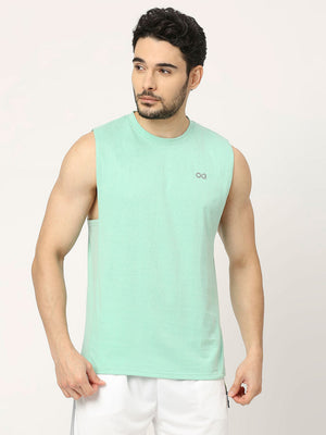 Men's Sports Vest - Mint Green - 1