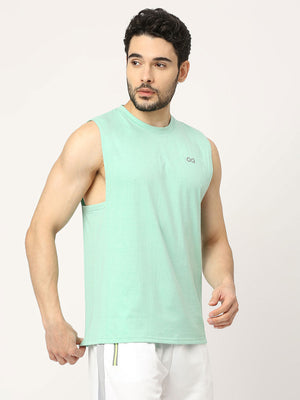 Men's Sports Vest - Mint Green - 4