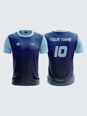 Men Light Blue Printed Cricket Jersey Sportsqvest