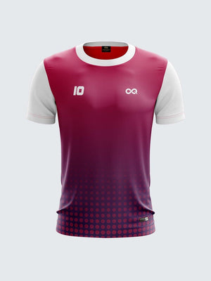 Men White Printed Cricket Jersey Sportsqvest