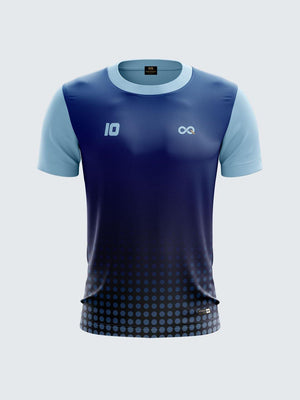 Men Light Blue Printed Cricket Jersey Sportsqvest