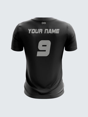 Men Grey Printed Cricket Jersey Sportsqvest