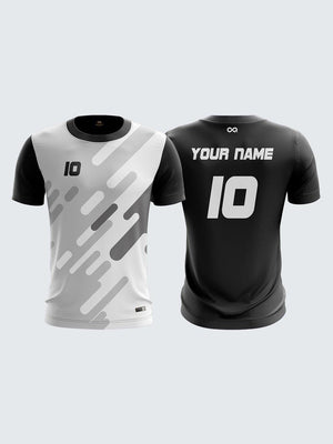 Men Black Printed Cricket Jersey Sportsqvest