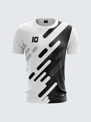 Men White Printed Cricket Jersey Sportsqvest